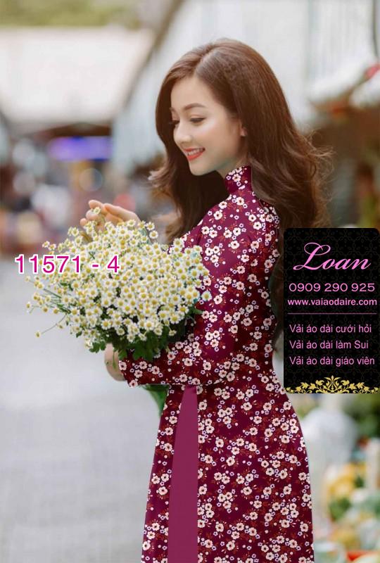 Vải áo dài hoa nhí Vải áo dài hoa nhí