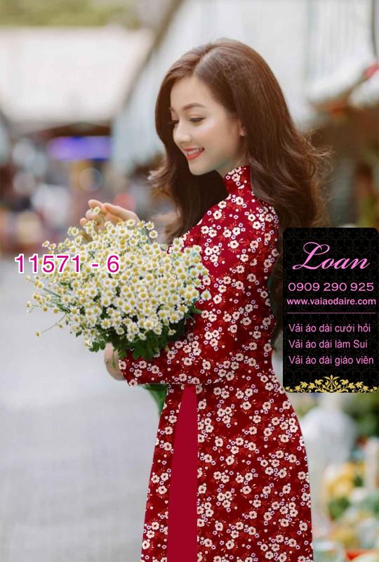 Vải áo dài hoa nhí Vải áo dài hoa nhí