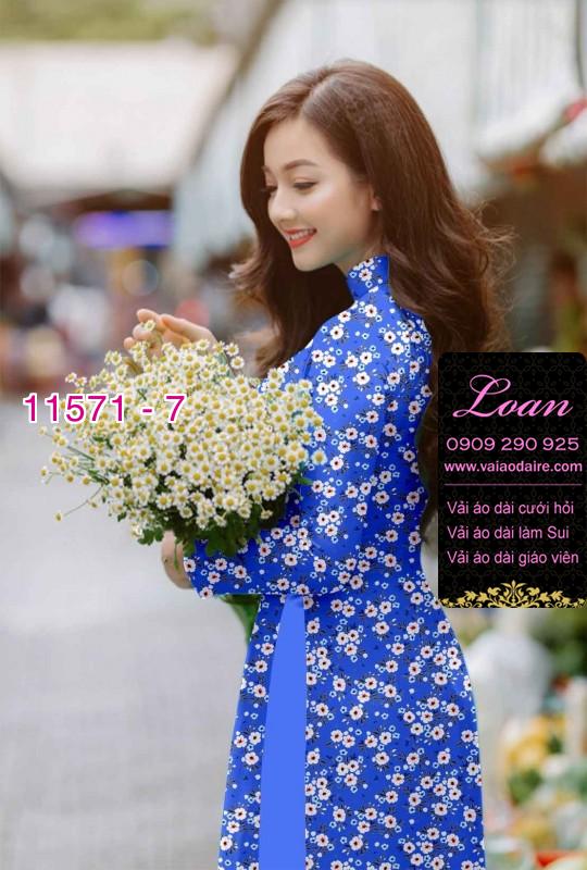 Vải áo dài hoa nhí Vải áo dài hoa nhí