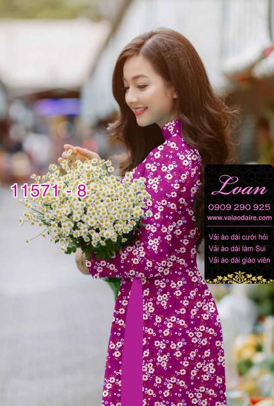 Vải áo dài hoa nhí Vải áo dài hoa nhí