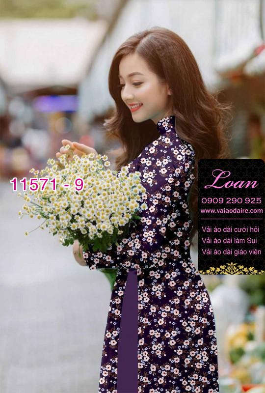 Vải áo dài hoa nhí Vải áo dài hoa nhí