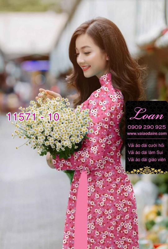 Vải áo dài hoa nhí Vải áo dài hoa nhí