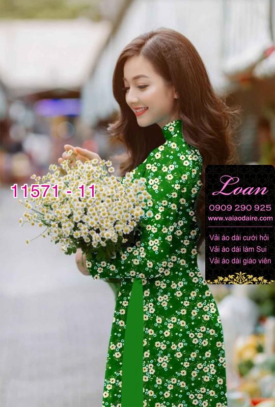 Vải áo dài hoa nhí Vải áo dài hoa nhí