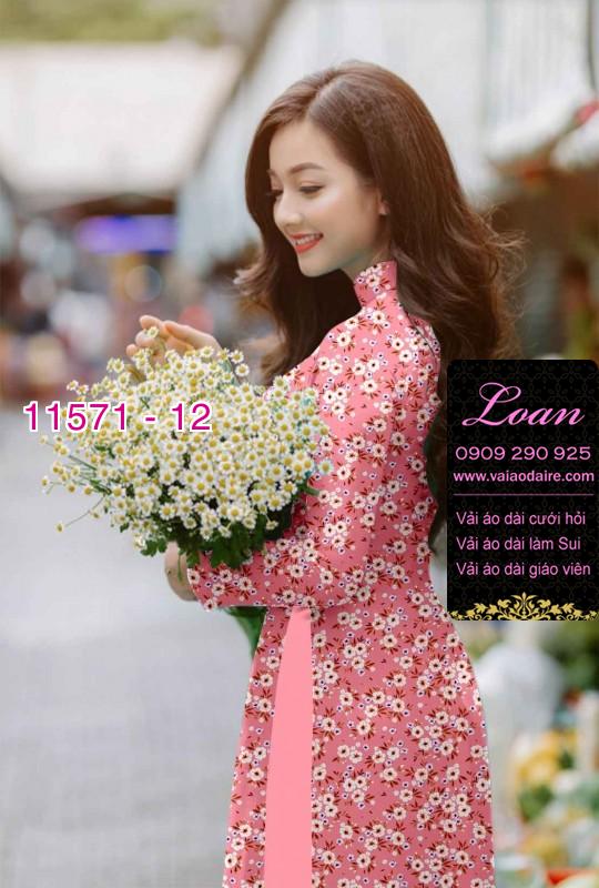 Vải áo dài hoa nhí Vải áo dài hoa nhí