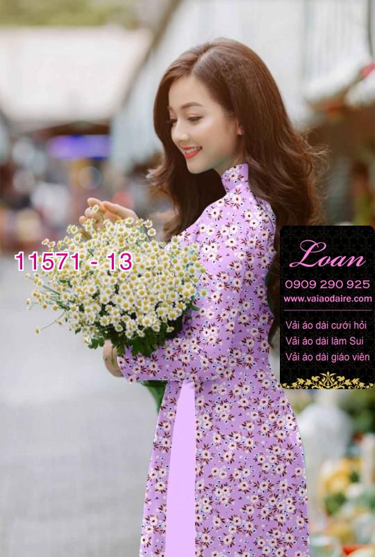 Vải áo dài hoa nhí Vải áo dài hoa nhí