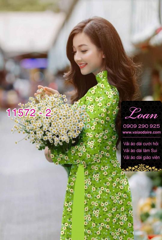 Vải áo dài hoa nhí