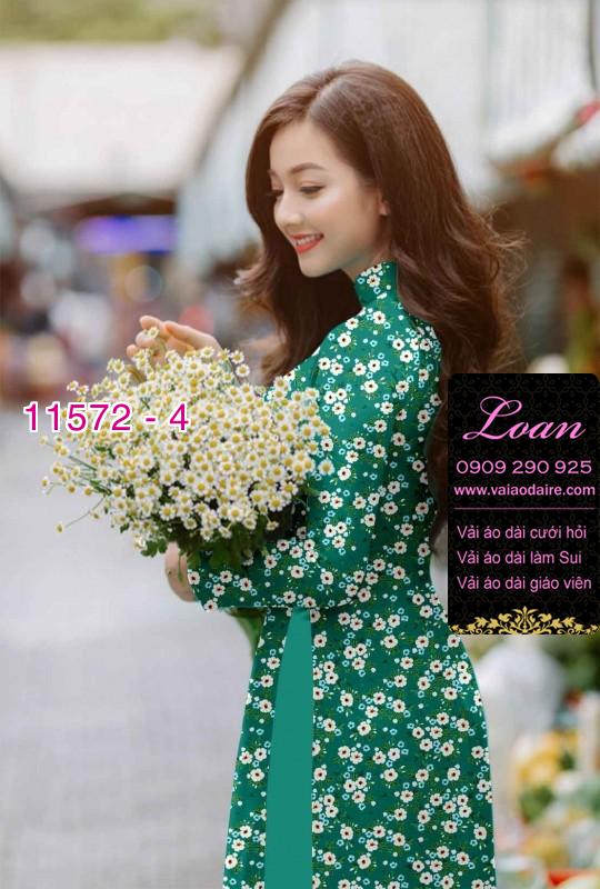 Vải áo dài hoa nhí