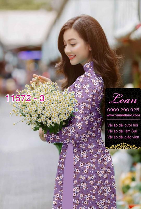 Vải áo dài hoa nhí