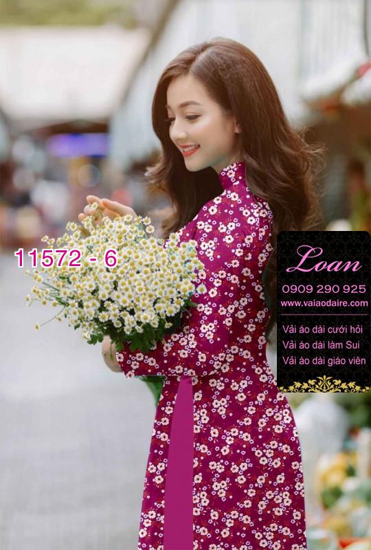 Vải áo dài hoa nhí