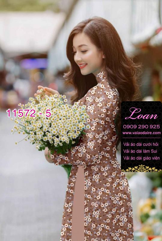 Vải áo dài hoa nhí