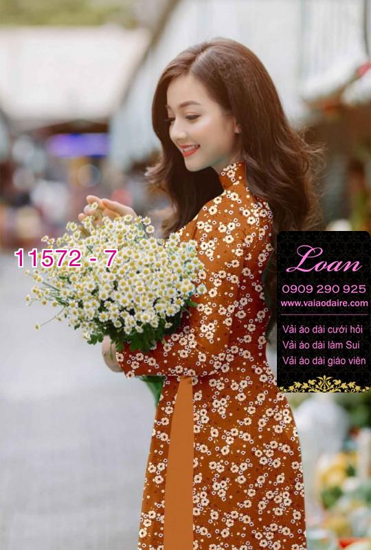 Vải áo dài hoa nhí