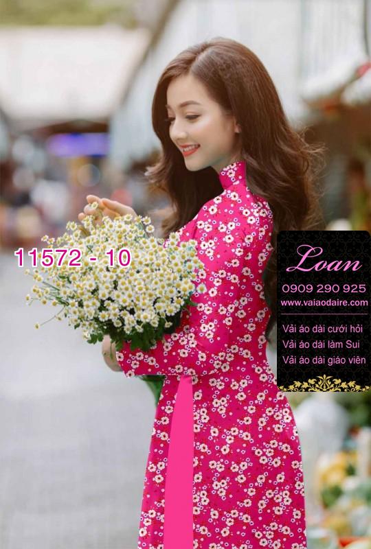 Vải áo dài hoa nhí