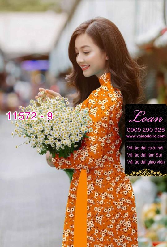 Vải áo dài hoa nhí