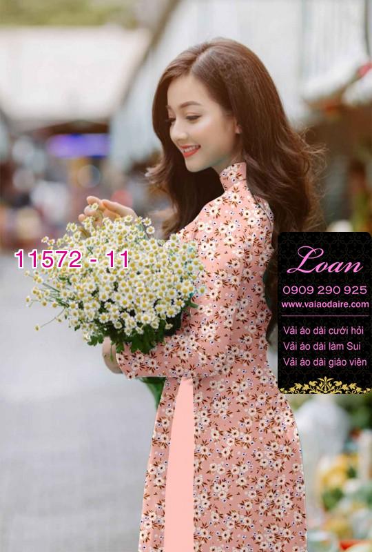 Vải áo dài hoa nhí