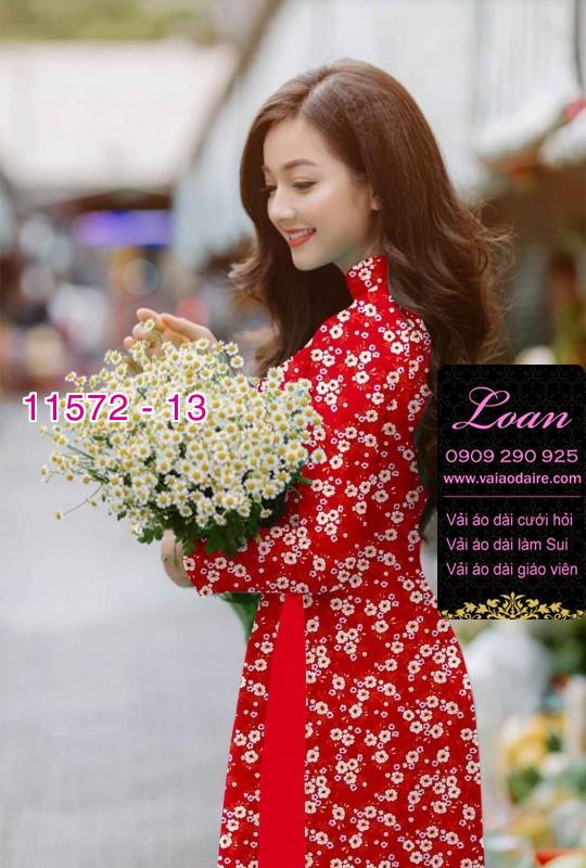 Vải áo dài hoa nhí
