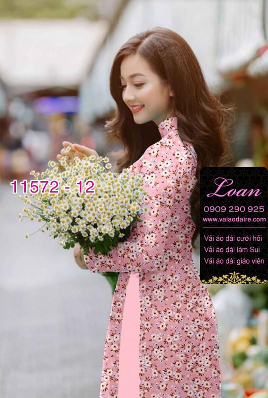 Vải áo dài hoa nhí
