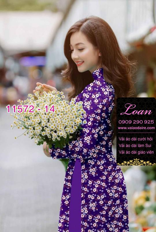 Vải áo dài hoa nhí