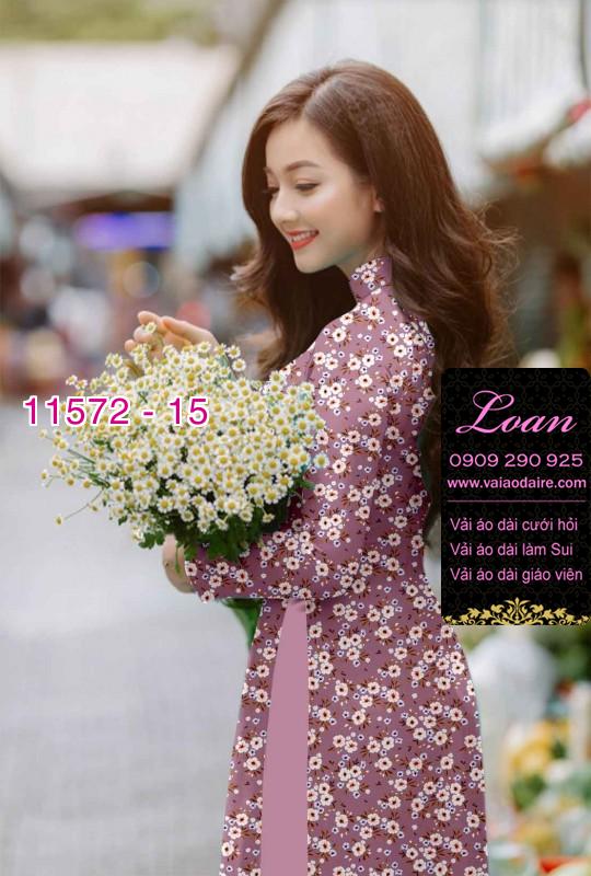 Vải áo dài hoa nhí
