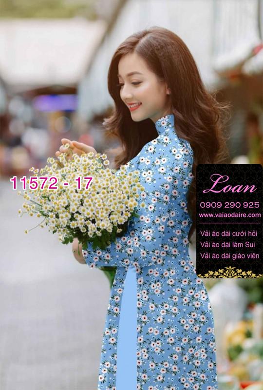 Vải áo dài hoa nhí