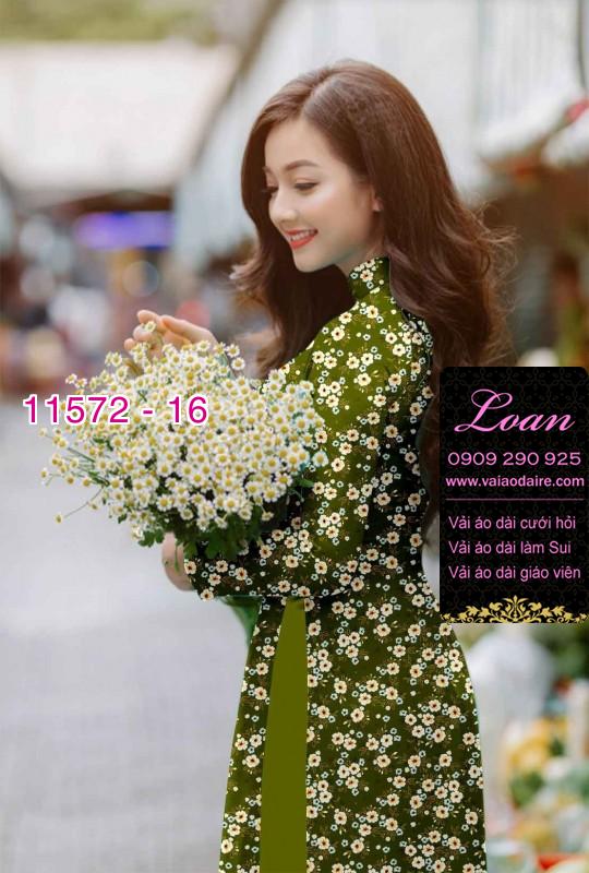 Vải áo dài hoa nhí