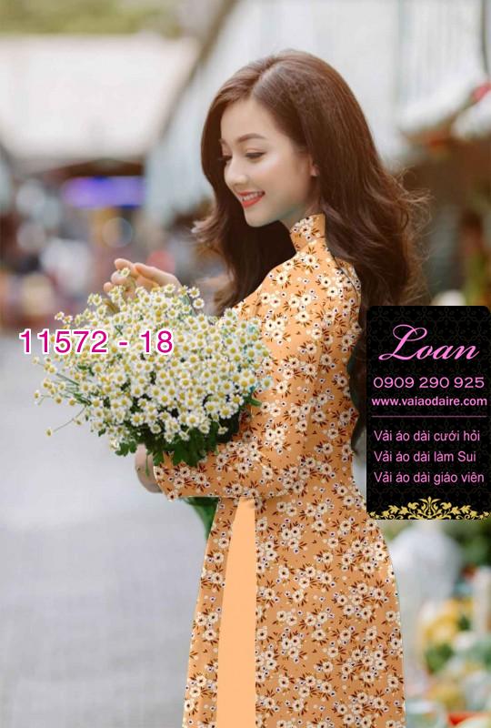 Vải áo dài hoa nhí