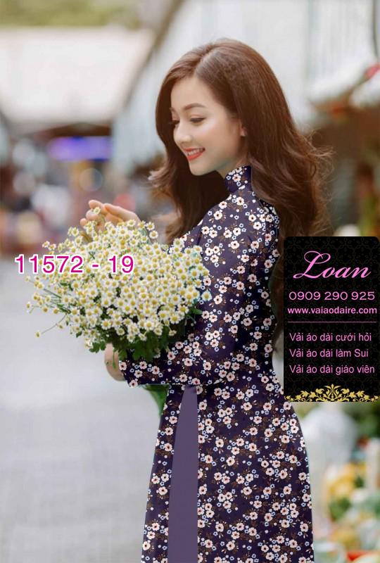 Vải áo dài hoa nhí