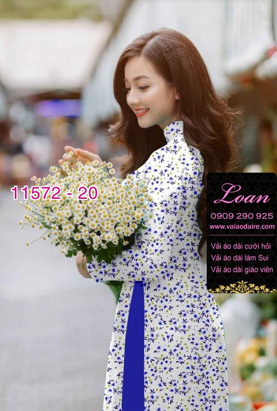 Vải áo dài hoa nhí