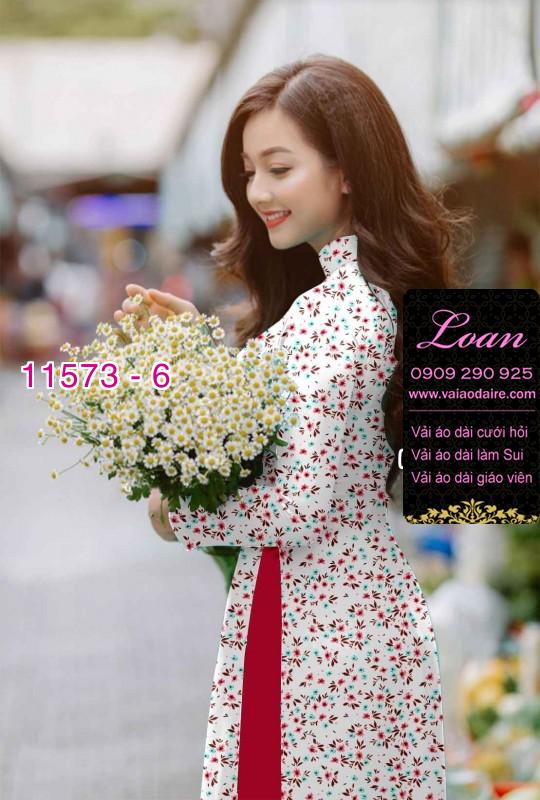 Vải áo dài hoa nhí