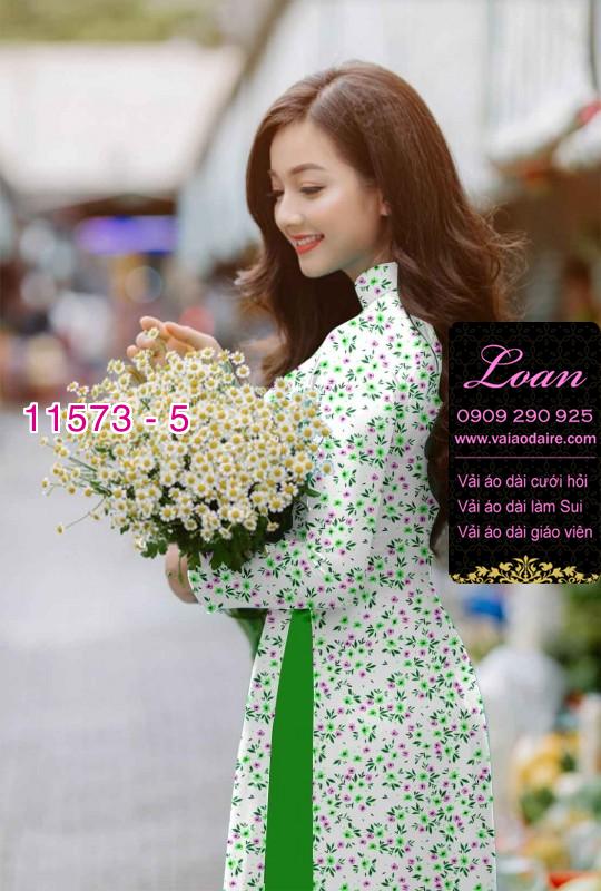 Vải áo dài hoa nhí