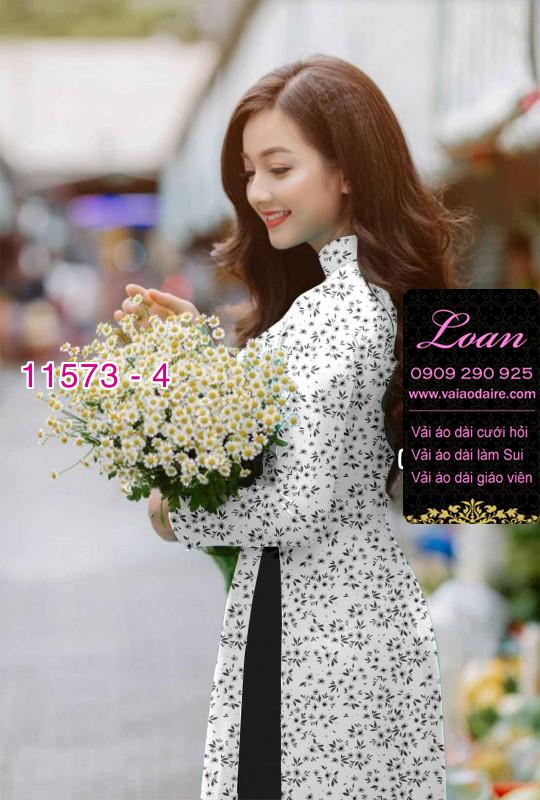 Vải áo dài hoa nhí