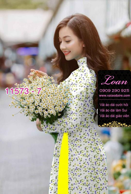 Vải áo dài hoa nhí