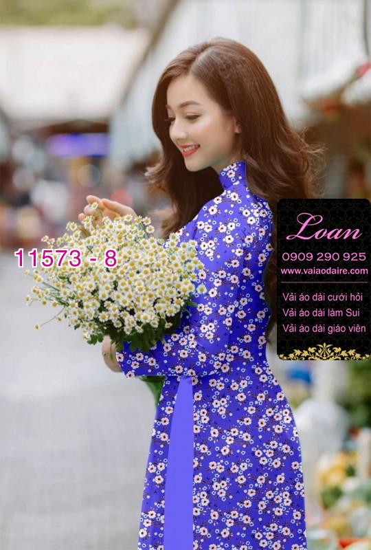 Vải áo dài hoa nhí