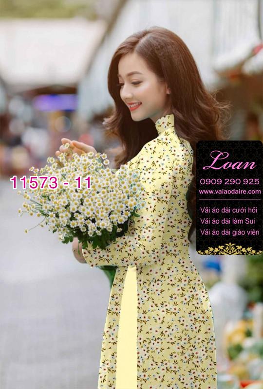 Vải áo dài hoa nhí