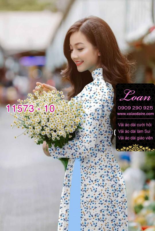Vải áo dài hoa nhí