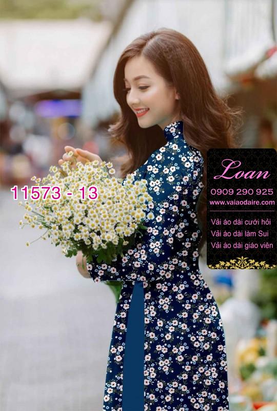 Vải áo dài hoa nhí