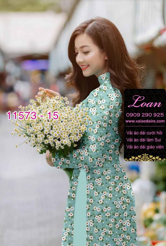 Vải áo dài hoa nhí