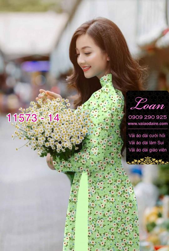 Vải áo dài hoa nhí