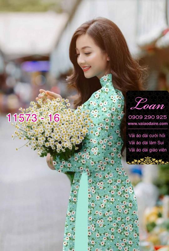 Vải áo dài hoa nhí