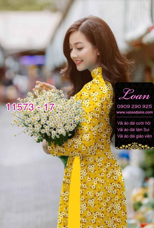 Vải áo dài hoa nhí