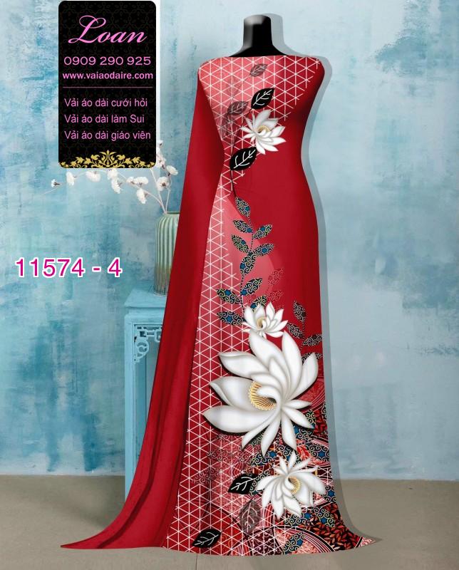 Vải áo dài hoa 3D Vải áo dài hoa 3D