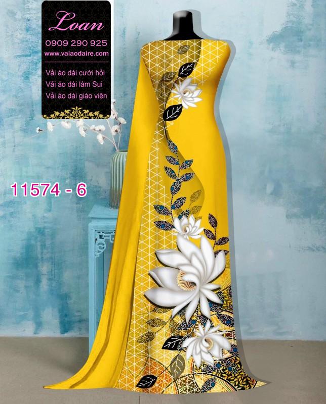 Vải áo dài hoa 3D Vải áo dài hoa 3D