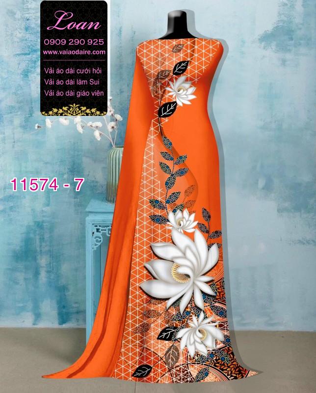 Vải áo dài hoa 3D Vải áo dài hoa 3D