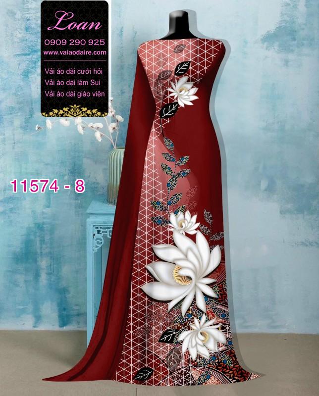 Vải áo dài hoa 3D Vải áo dài hoa 3D