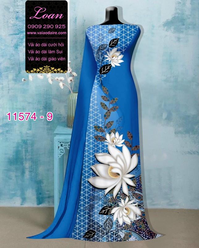 Vải áo dài hoa 3D Vải áo dài hoa 3D