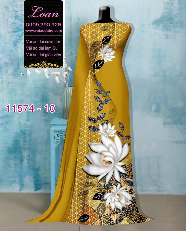 Vải áo dài hoa 3D Vải áo dài hoa 3D