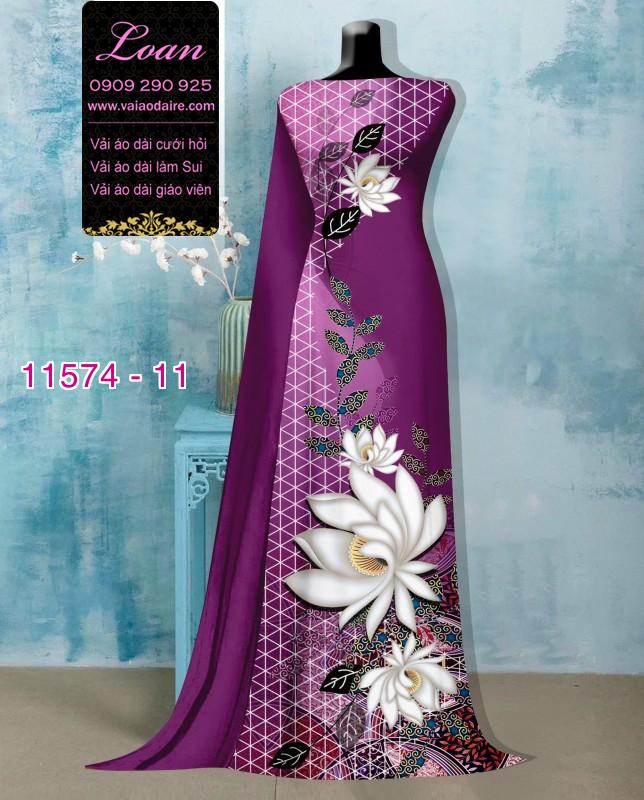 Vải áo dài hoa 3D Vải áo dài hoa 3D