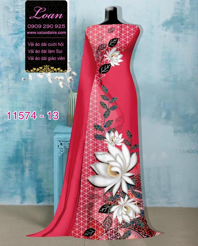 Vải áo dài hoa 3D Vải áo dài hoa 3D