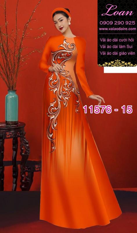 Vải áo dài hoa 3D