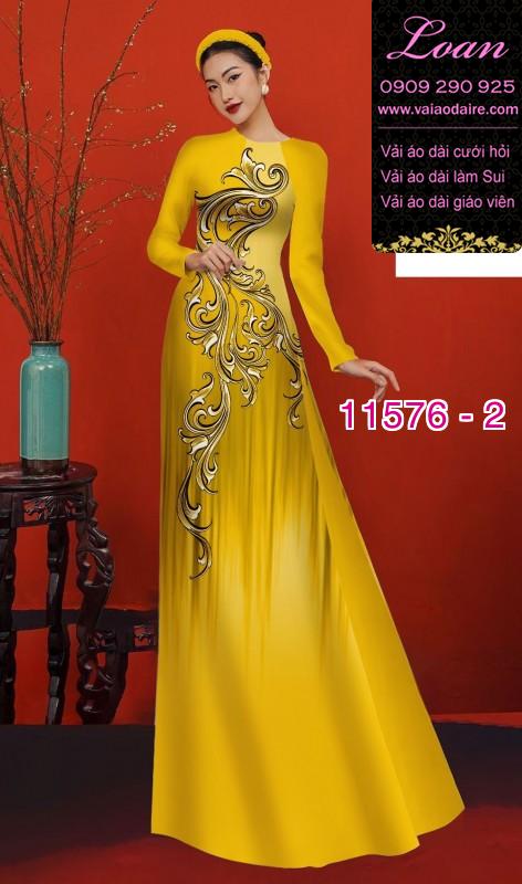 Vải áo dài hoa 3D