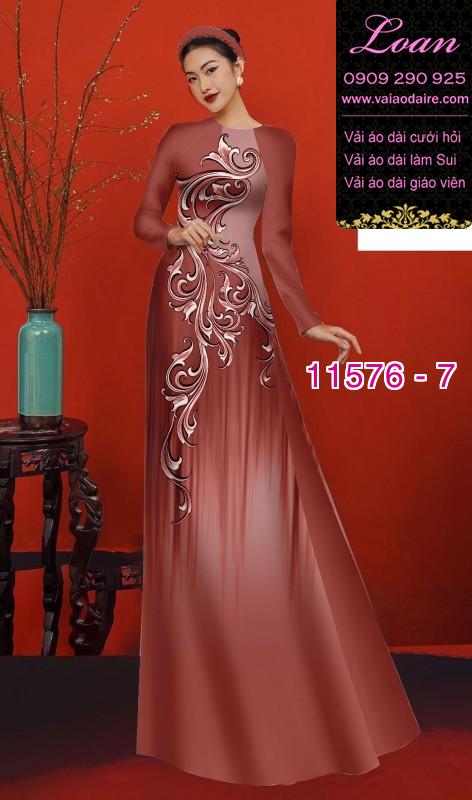 Vải áo dài hoa 3D